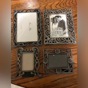 Vintage Frame Set of 4 silver floral 6x4 wallets